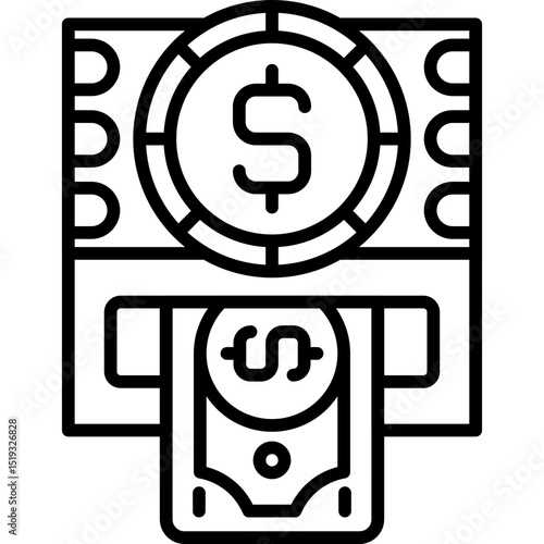 Atm Icon Vector Element