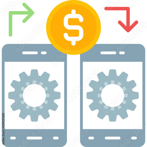 Payment Setting Icon Vector Element