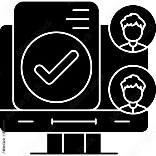 Online Recruitment Icon Vector Element