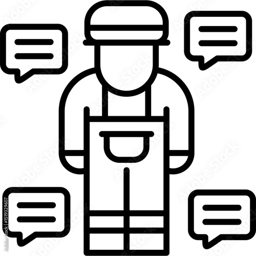 Commentator Icon Vector Element