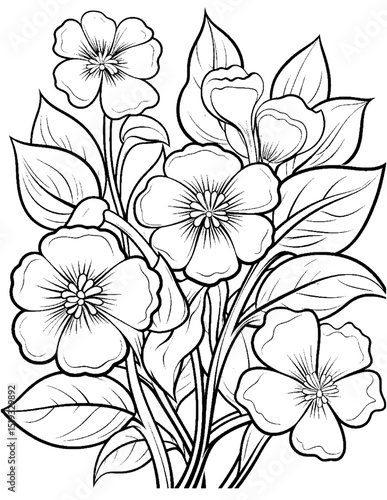 vector drawing of a hand drawn flower