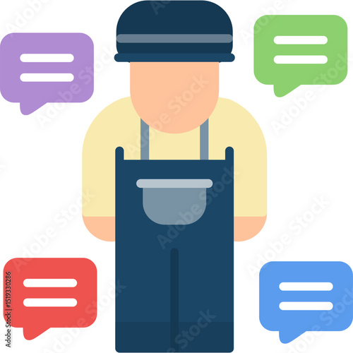 Commentator Icon Vector Element