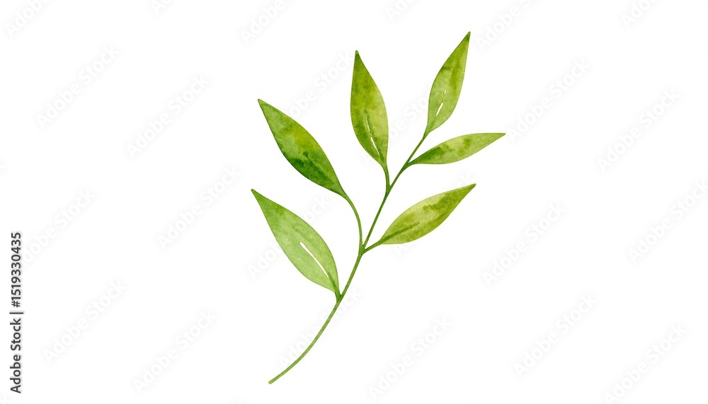 Hand drawn watercolor illustration of abstract green branch. Elements for design of invitations, movie posters, fabrics and other objects.growth, photography, sketch, abstract, art, illustration, Hand drawn watercolor illustration of abstract green branch. Elements for design of invitations, movie posters, fabrics and other objects.growth, photography, sketch, abstract, art, illustration,