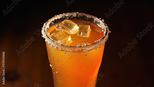 glass of cola with ice