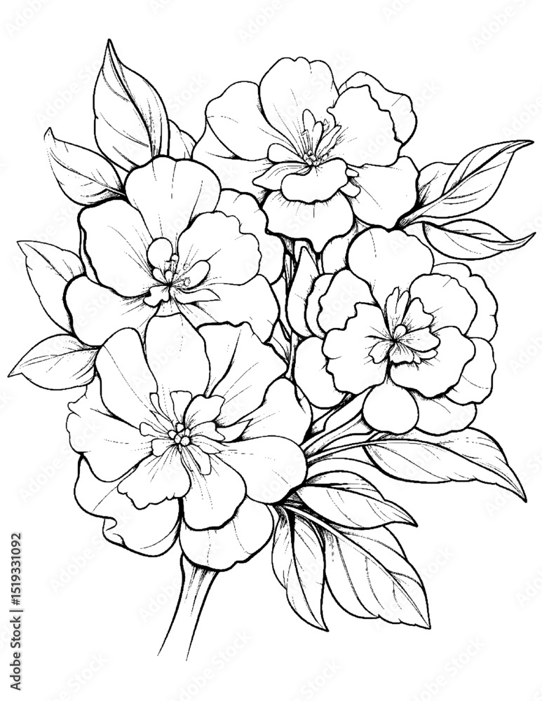 vector drawing of a hand drawn flower vector drawing of a hand drawn flower