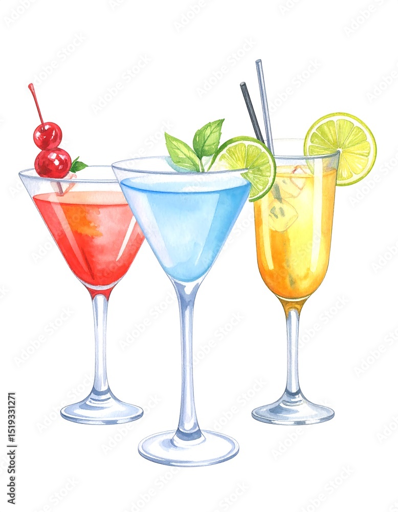 Hand drawn illustration of watercolor cocktails set.art, illustration, design, vacation, creativity, cut out, ethereal, horizontal, image, invitation, journey, liquid, material, no people, outline, Hand drawn illustration of watercolor cocktails set.art, illustration, design, vacation, creativity, cut out, ethereal, horizontal, image, invitation, journey, liquid, material, no people, outline,