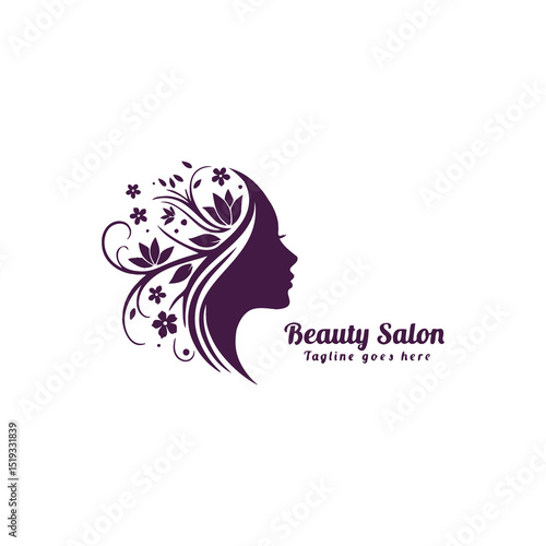 woman silhouette with flowers