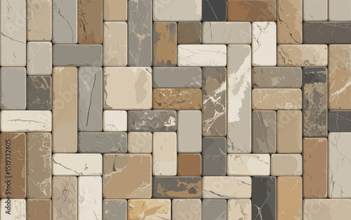 pattern, texture, wall, tile, stone, brick, architecture, mosaic, floor, surface, seamless, wallpaper, square, construction, backdrop, design, textured, block, building, old, structure, brown, cube, b