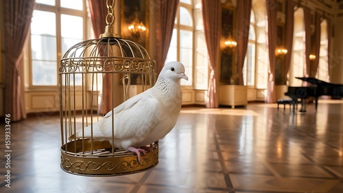 Cute White Dove  concept