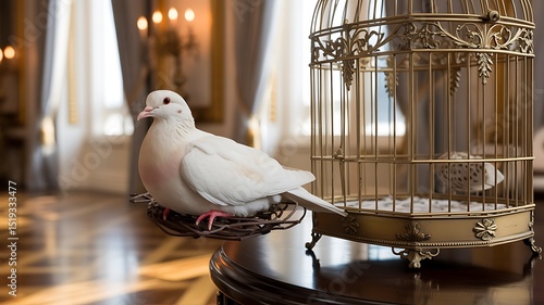 Cute White Dove  concept