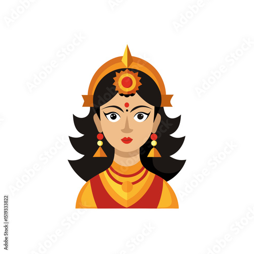 caricature maa durga .svg