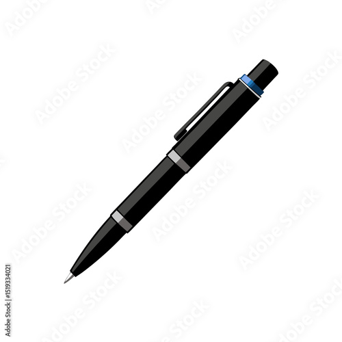 create a  executive black ballpoint pen vector art (1).svg