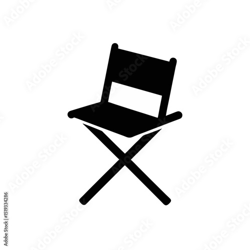 folding chair icon silhouette vector.svg