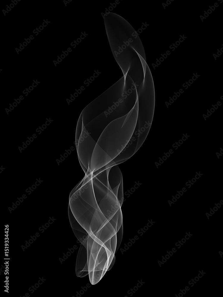 Naklejka premium abstract background with fog, white swirling smoke on black background