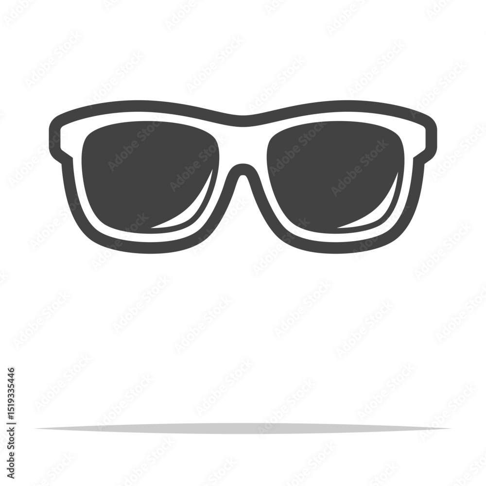 Fototapeta premium Sunglasses outline icon transparent vector isolated