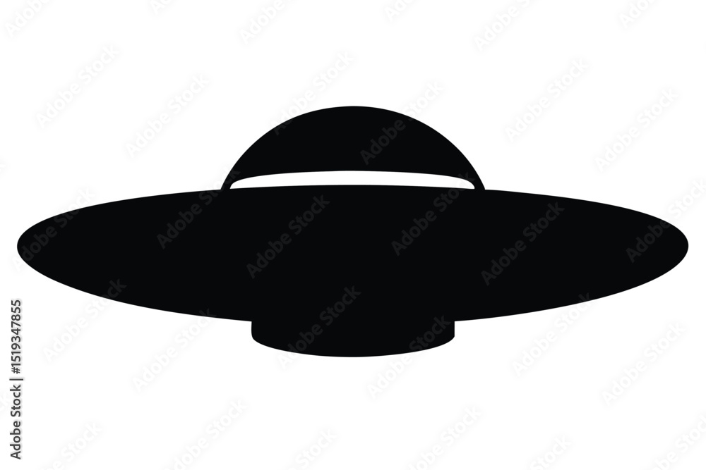 Ufo silhouette vector, ufo clipart, space ship vector illustration Ufo silhouette vector, ufo clipart, space ship vector illustration