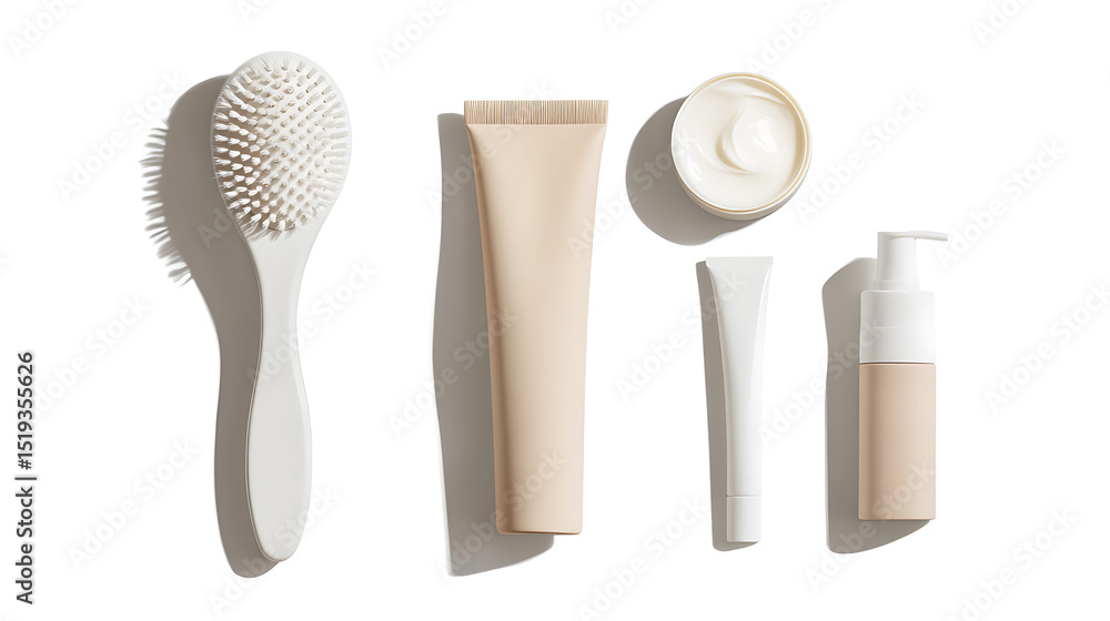 Facial Care Tools Flat Lay Facial Care Tools Flat Lay