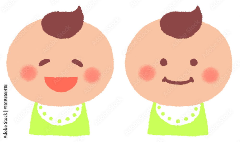 Fototapeta premium 赤ちゃん 男の子 笑う