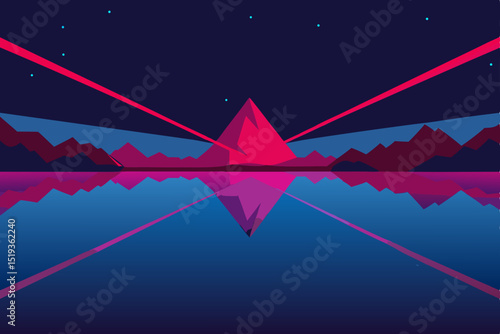 Here's a single sentence to describe the image:

An abstract blue sky vector illustration with stars and stripes, perfect for a festive night design or holiday decoration pattern