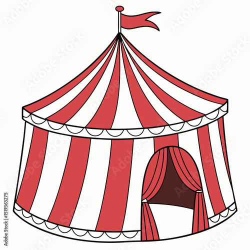circus tent vector illustration