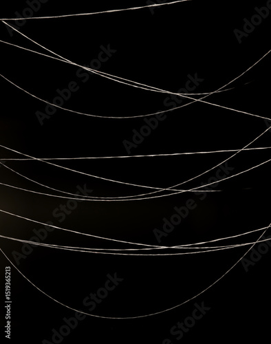 white rope on black background