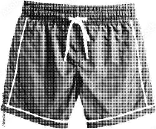 Swimming trunks high quality halftone effect