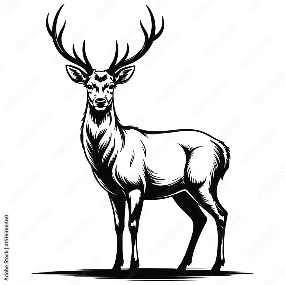 Fototapeta premium deer silhouette vector