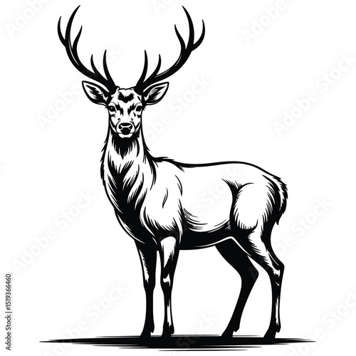 deer silhouette vector
