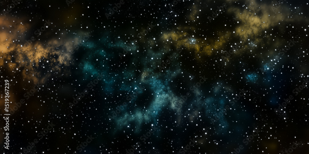 Fototapeta premium A stunning view of the cosmos, showcasing a canvas of stars and nebulae in a vast, dark universe.