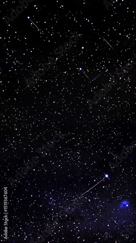 Starlit night sky showcasing a multitude of stars and celestial phenomena in a mesmerizing cosmic display.