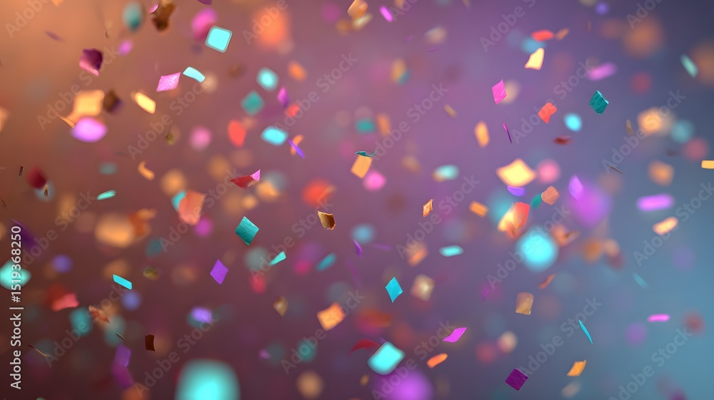 Colorful confetti in joyful motion, a vibrant celebration of life and energy Colorful confetti in joyful motion, a vibrant celebration of life and energy