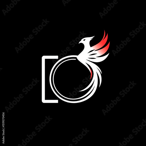 Phoenix bird photography logo design