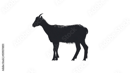 Wallpaper Mural Profile view of a black goat isolated on transparent PNG Torontodigital.ca