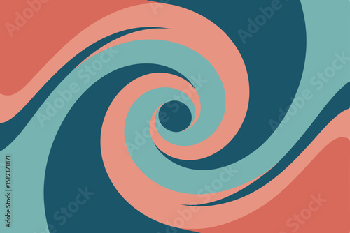 coral blush and cool slate liquid swirl 