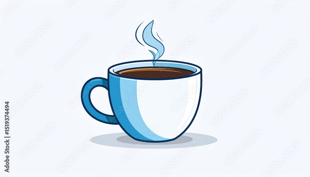 Obraz premium Pixel Art Coffee Cup With Steam