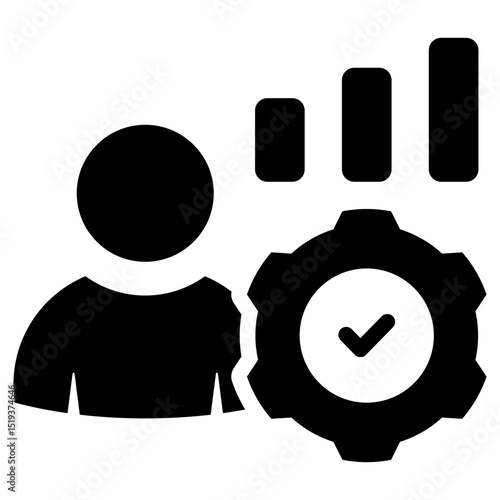 Productivity Icon Black Solid