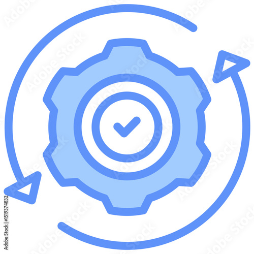Consistency Icon Outline Blue