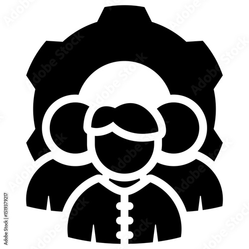Management Icon Black Solid