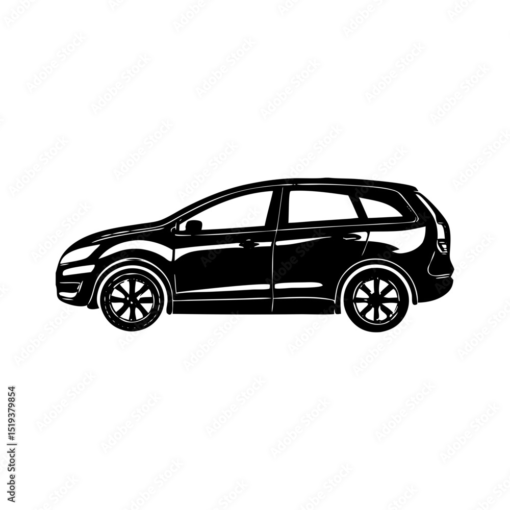 Fototapeta premium Perfect Black Vehicle Silhouette Symbol Icon Solid Color Texture for Design Projects
