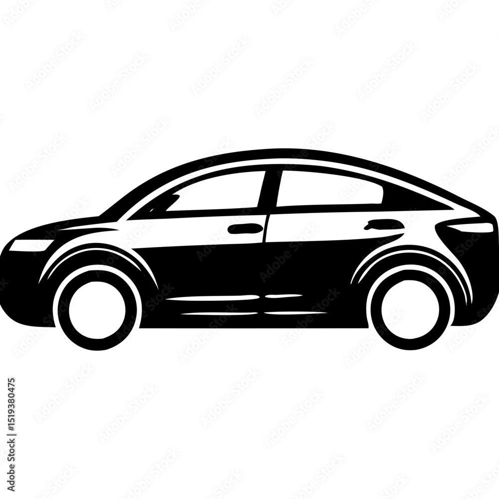 Fototapeta premium Captivating Black Vehicle Silhouette Symbol Icon Perfect for Design Projects