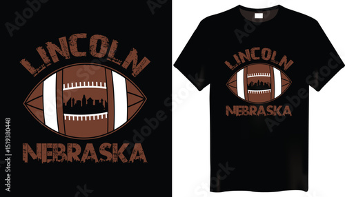 Lincoln Nebraska Football T-Shirt Design