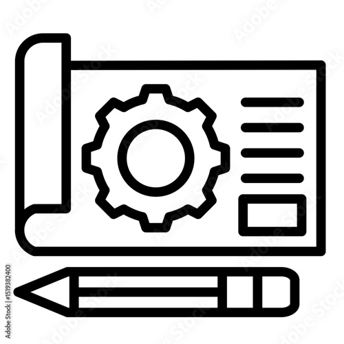 Blueprint  Icon Element For Design	