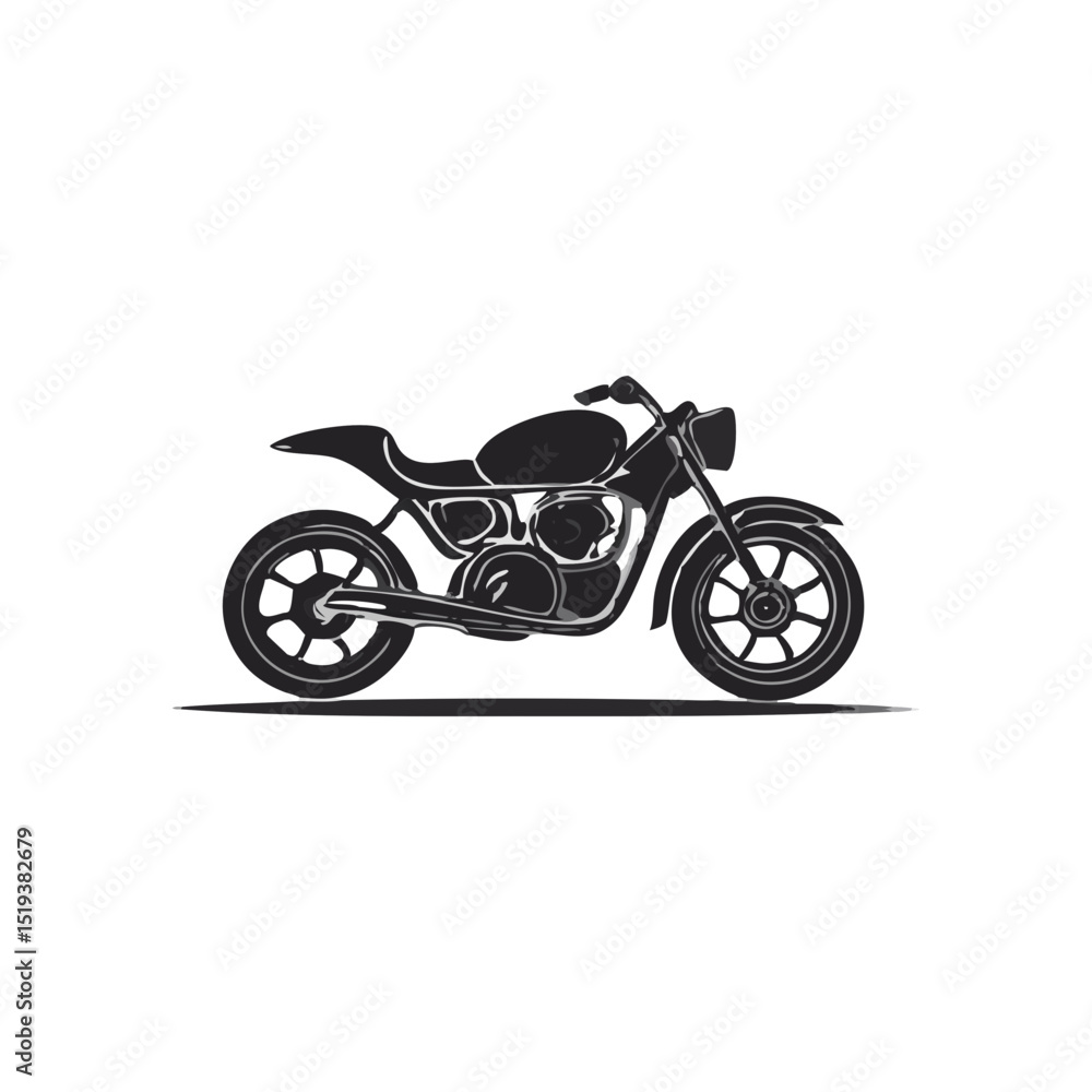 Classic Motorcycle Illustration Vehicle Silhouette Symbol Icon Vector Art of a Vintage Bike Classic Motorcycle Illustration Vehicle Silhouette Symbol Icon Vector Art of a Vintage Bike