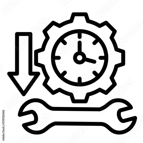 Equipment Downtime  Icon Element For Design	