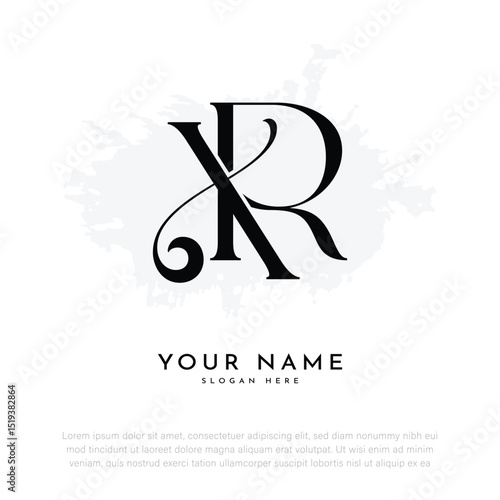 RX XR initial letter handwriting and luxury monogram logo