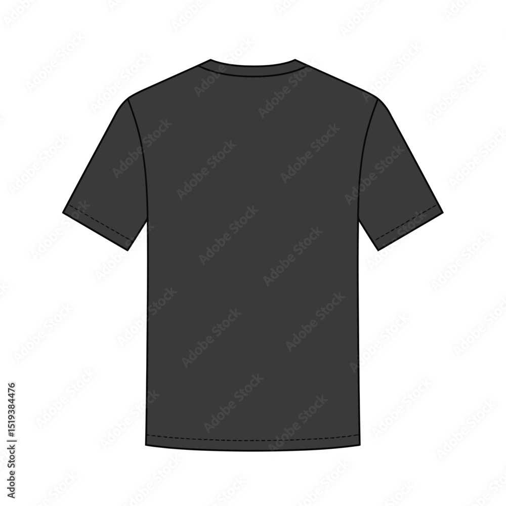 Back View of a Blank Gray T Shirt for Design Mockup Back View of a Blank Gray T Shirt for Design Mockup