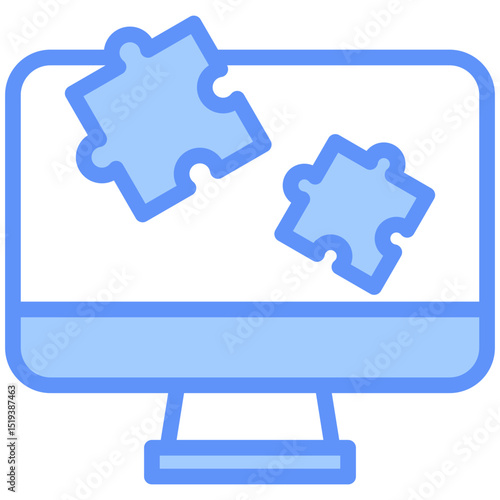 Model Icon Outline Blue