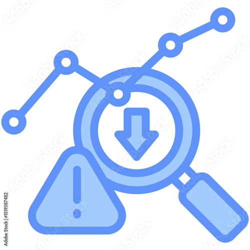 Anomaly Icon Outline Blue