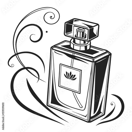 perfume bottle vector illustration