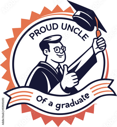 Proud uncle Of A Graduate typography T-shirt Design Print Ready esp